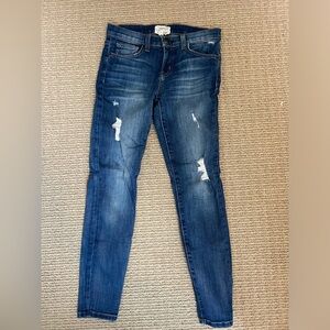 Current Elliot Stiletto Jeans - distressed blue jeans - skinny jeans